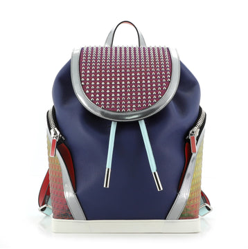 Christian Louboutin Explorafunk Backpack Leather with Spiked and Holographic Detail