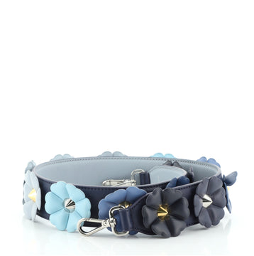 Fendi Flowerland Strap You Shoulder Strap Studded Leather