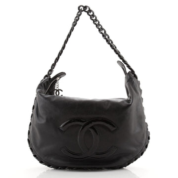 Chanel Resin Modern Chain Hobo Calfskin Medium