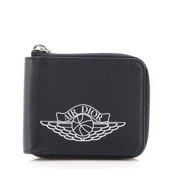 Christian Dior Air Jordan Zip Compact Wallet Leather