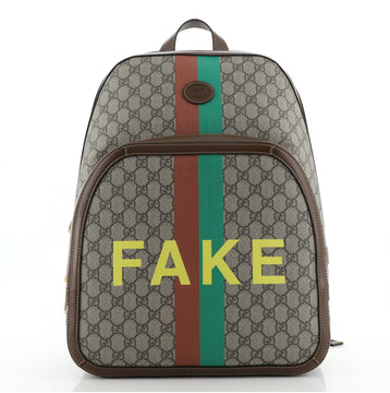 Gucci Fake/Not Backpack Printed GG Coated Canvas Medium