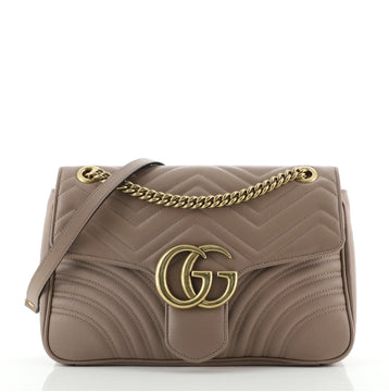 Gucci GG Marmont Flap Bag Matelasse Leather Medium