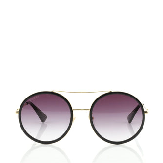 Gucci Web Round Sunglasses Metal with Acetate