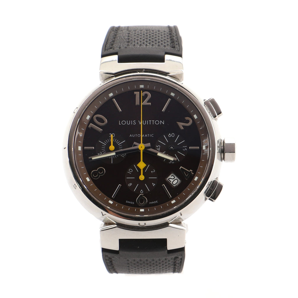 Louis Vuitton Tambour Chronograph Automatic Watch Stainless Steel