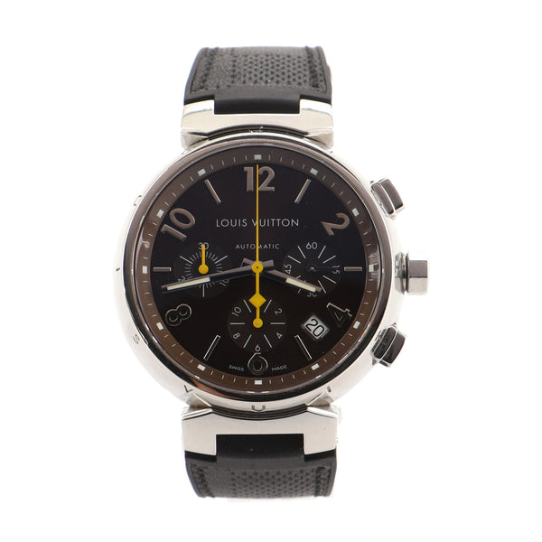 Louis Vuitton Tambour Chronograph Stainless Steel Watch Q1121
