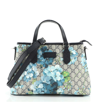 Gucci Convertible Tote Blooms Print GG Coated Canvas Small