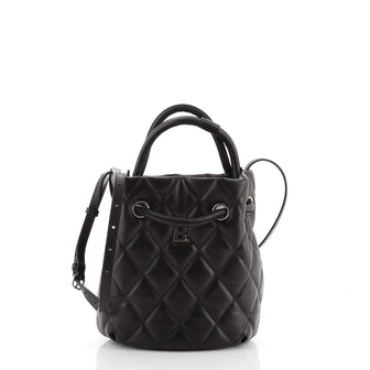 Balenciaga B. Bucket Bag Quilted Leather