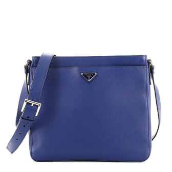 Prada Zip Messenger Bag Vitello Grain Medium