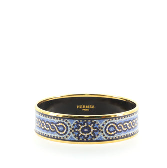 Hermes Bangle Bracelet Printed Enamel Medium