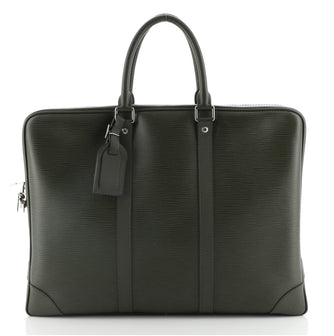 Louis Vuitton Voyage Briefcase in Black Epi Leather