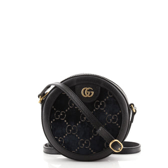Gucci Ophidia Round Shoulder Bag GG Velvet Mini