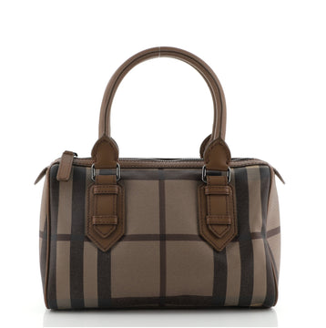 Burberry Chester Satchel Smoked Check Coated Canvas Small
