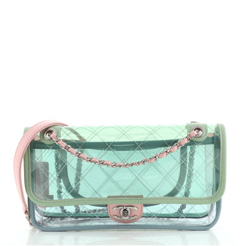 Chanel Coco Splash Flap Bag Quilted PVC With Lambskin Medium