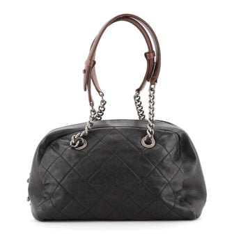 Chanel Country Chic Bowler Quilted Leather Medium