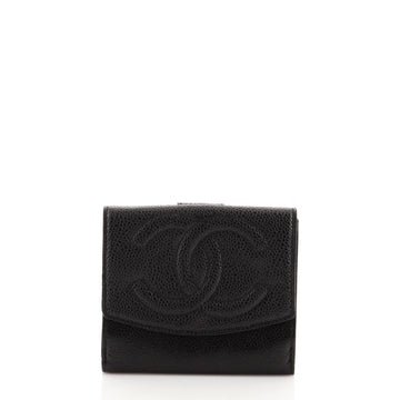 Chanel Vintage Timeless Bifold Wallet Lambskin Compact