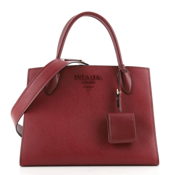 Prada Monochrome Tote Saffiano with City Calf Medium