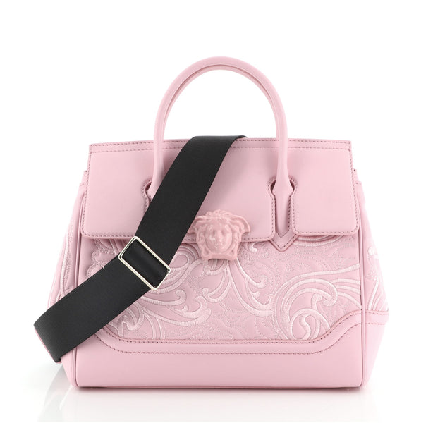 Versace Palazzo Empire Bag Embroidered Barocco Leather Large 73235