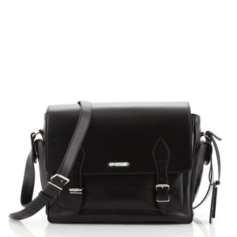 Saint Laurent Double Buckle Messenger Leather Medium