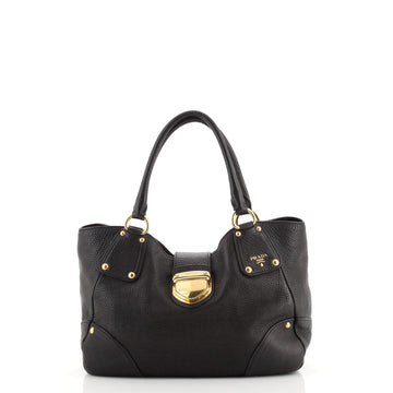 Prada Antic Pushlock Tote Vitello Daino Large