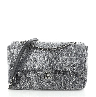 Chanel Classic Single Flap Bag Sequins Jumbo