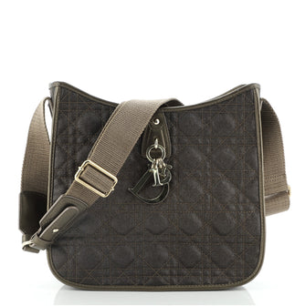 Christian Dior Panarea Crossbody Bag Cannage Quilt Canvas