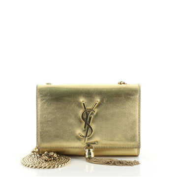 Saint Laurent Classic Monogram Tassel Crossbody Bag Leather Small
