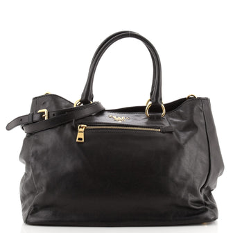 Prada Front Pocket Convertible Tote Soft Calf Medium