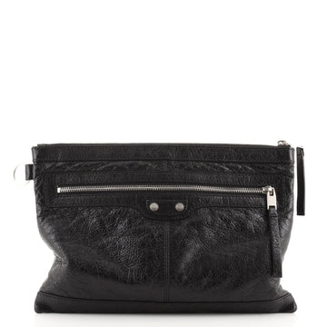 Balenciaga Classic City Clip Pouch Leather Medium