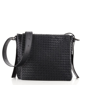 Bottega Veneta Square Flap Messenger Bag Intrecciato Nappa Medium