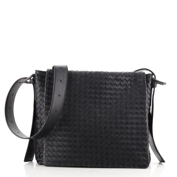 Bottega Veneta Square Flap Messenger Bag Intrecciato Nappa Medium
