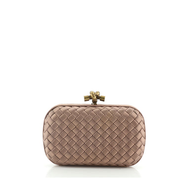 Bottega Veneta Box Knot Clutch Intrecciato Satin Small