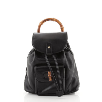 Gucci Vintage Bamboo Backpack Leather Mini
