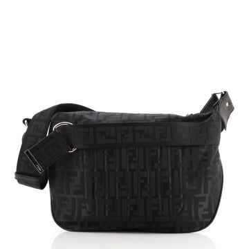 Fendi Vintage Zip Messenger Bag Medium Zucca Nylon