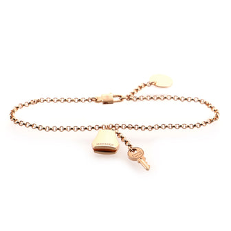 Hermes Kelly Clochette Chain Bracelet 18K Rose Gold Small