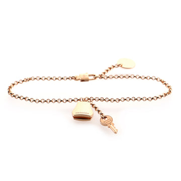Hermes Kelly Clochette Chain Bracelet 18K Rose Gold Small