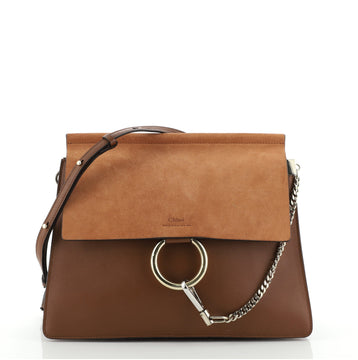 Chloe Faye Shoulder Bag Leather and Suede Medium