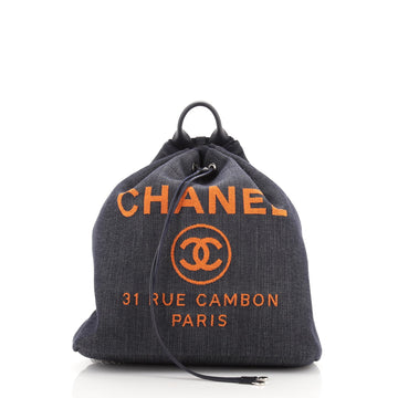 Chanel Deauville Backpack Denim Large