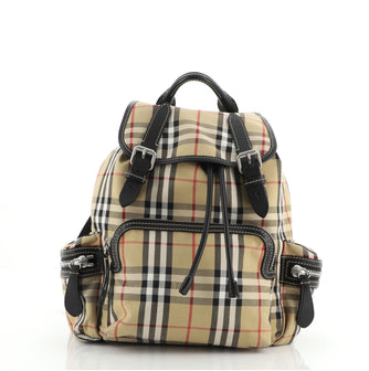 Burberry Rucksack Backpack Vintage Check Nylon Medium