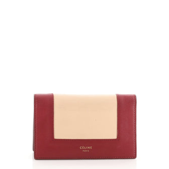 Celine Frame Flap Wallet Leather Compact