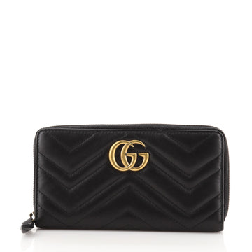 Gucci GG Marmont Zip Around Wallet Matelasse Leather