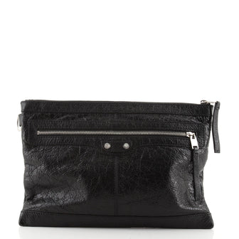 Balenciaga Classic City Clip Pouch Leather Medium