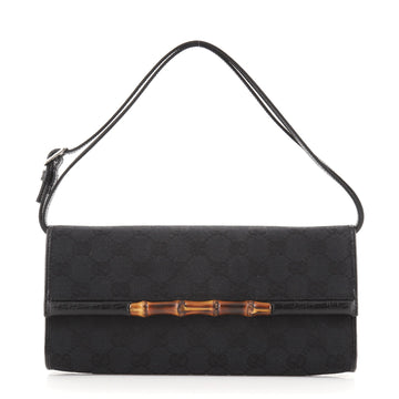 Gucci Bamboo Bar Clutch GG Canvas