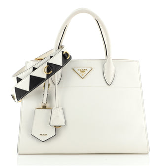 Prada Paradigme Tote Saffiano with City Calf Medium