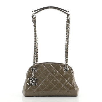 Chanel Just Mademoiselle Bag Quilted Patent Mini
