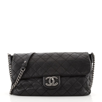 Chanel Coco Daily Flap Bag Quilted Iridescent Calfskin Large