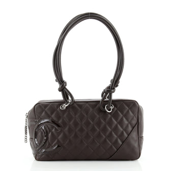 Chanel Cambon Bowler Bag Quilted Leather Medium