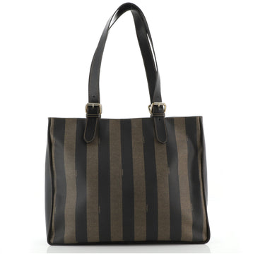 Fendi Vintage Belted Tote Pequin Coated Canvas Medium