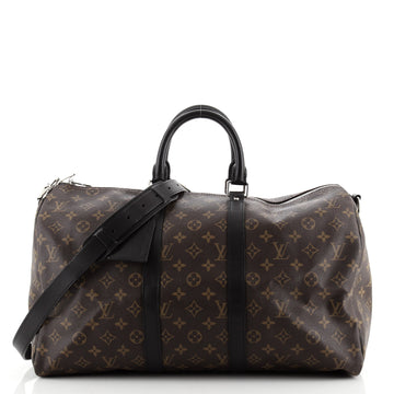 Louis Vuitton Keepall Bandouliere Bag Macassar Monogram Canvas 45