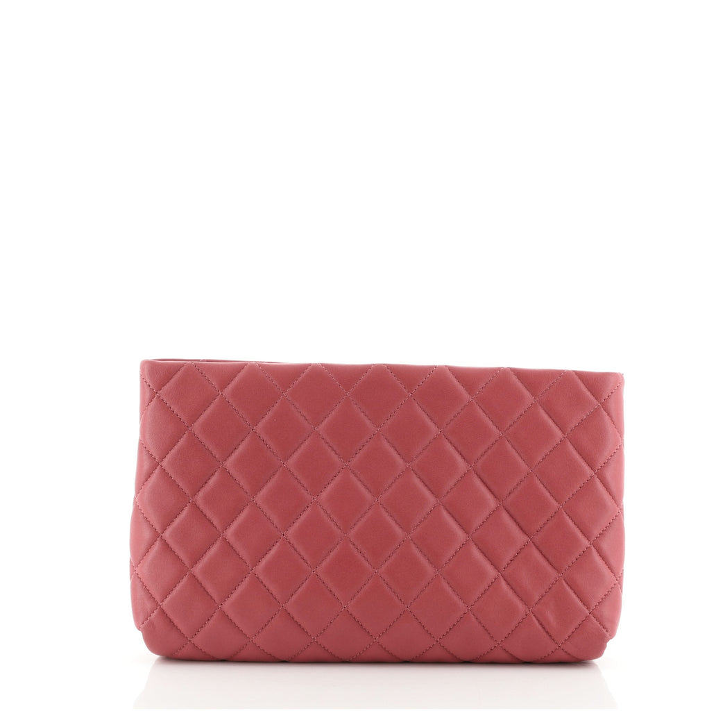 CHANEL- CC Blue Kiss-lock Velvet Quilted Stitched Clutch / Crossbody