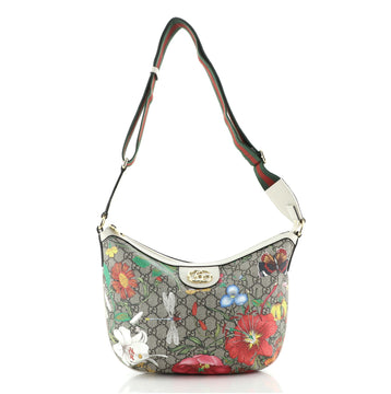 Gucci Ophidia Hobo Flora GG Coated Canvas